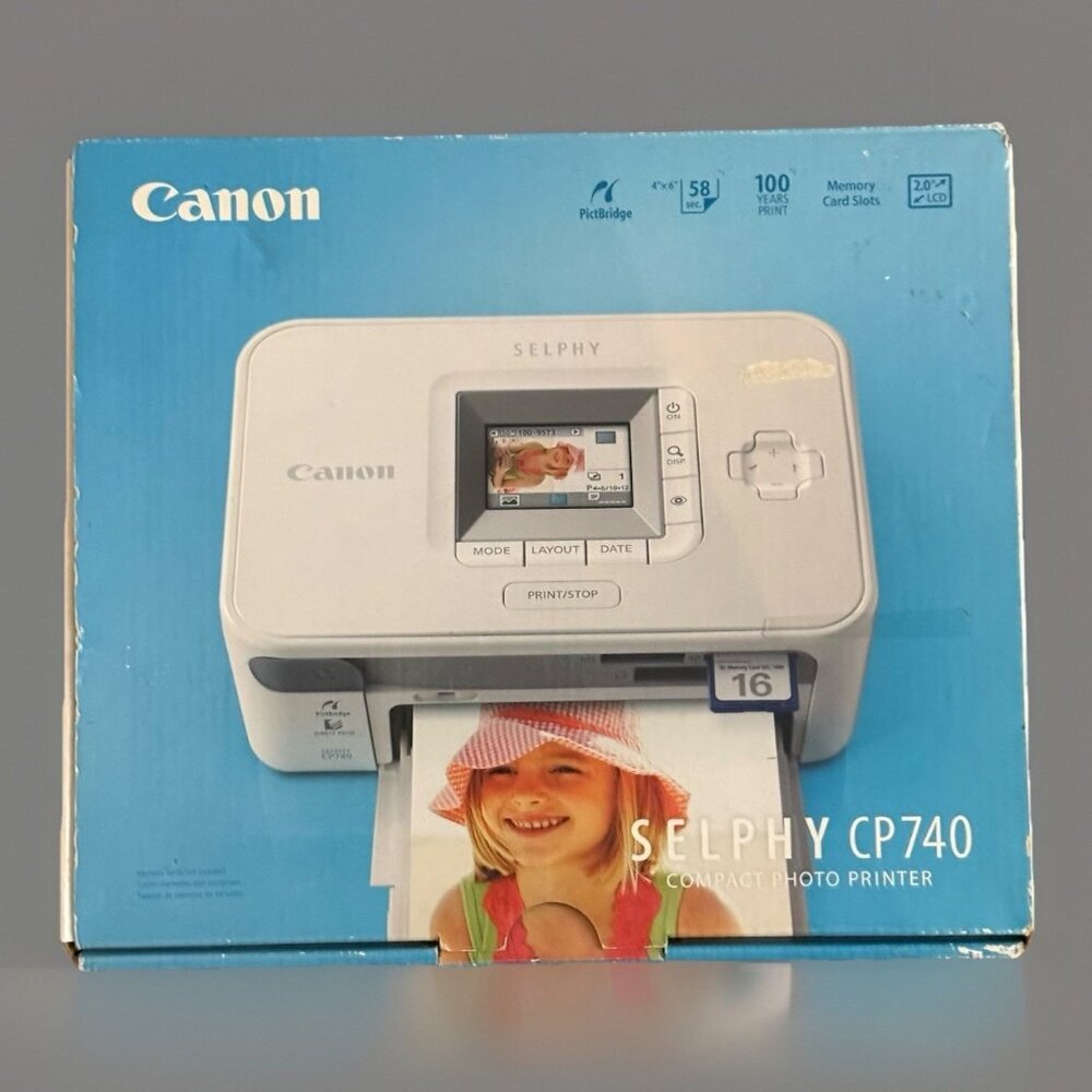 Canon Selphy CP740 Compact Color Photo Printer Open Box Includes SD Card‎ READ!